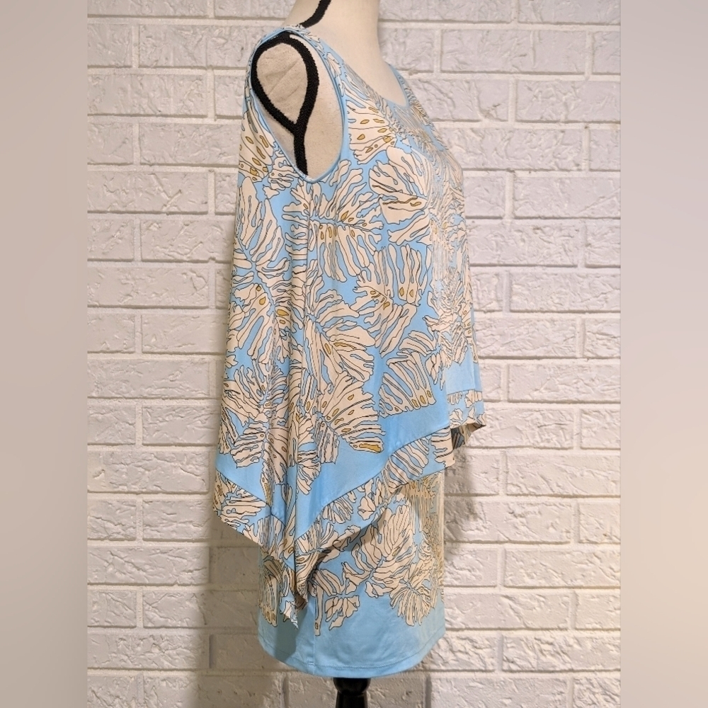 Analili Tropical Spring-Summer Beach Cruise Dress Sz Small Stretchy sleeveless - Picture 4 of 8